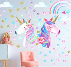 In my online store you. Unicorn Wall Decal Stickers Wall Decals For Girls Bedroom Unicorn Rainbow Room Wall Decor For Girls Kids Bedroom Nursery Christmas Birthday Party Decoration 3 Sheets Walmart Com Walmart Com