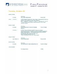 F I N A L P R O G R A M Tuesday, October 26