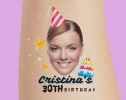 Custom Face Birthday Tattoos