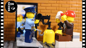 Lego Police Break In Crook Hideout Catch The Crooks Stop Motion Animatio Lego Police Stop Motion Lego