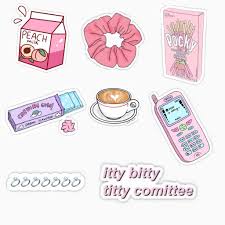 Pastel Pink Aesthetic Sticker Pack Aesthetic Stickers Tumblr Stickers Cute Stickers