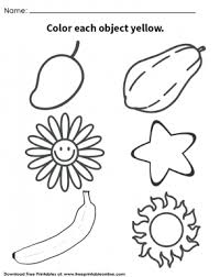 New pictures and coloring pages for children every day! Yellow Objects Coloring Page