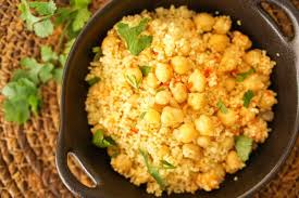 Pour the chicken stock over the couscous and cover immediately with a fluff up the couscous with a fork to separate the grains and stir in the chickpeas, lemon juice, olive oil, red onion and parsley. Harissa Couscous And Chickpeas Recipe The Bean Bites