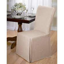 For a polished aesthetic at your next dinner party, cover the seating with dining chair slipcovers. Linen Chair Covers Dining Room Off 53