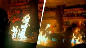Dehradun: Bartender's fire stunt goes ...