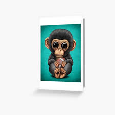 Baby Chimp Cartoon Greeting Cards Redbubble Chimp cartoon 1 of 252. baby chimp cartoon greeting cards redbubble
