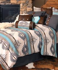 Flocked velvet damask brown and turquoise throw pillowbring contemporary elegance into your home with this gorgeous damask design pillow. Rustic Turquoise Bedding Southwestern Bedding Collection