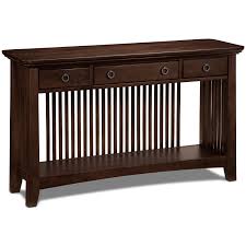 On A Mission With The Simple Straightforward Design Of The Arts Crafts Sofa Table An American American Signature Furniture Value City Furniture Furniture