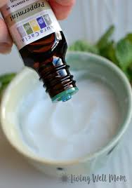 homemade foot cream with peppermint