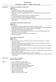 Stewarding Supervisor Resume Samples Velvet Jobs