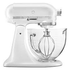 The artisan ksm150ps with its rainbow of colors has proven the most popular, but the artisan. Frosted Pearl White Artisan Design Series 5 Quart Tilt Head Stand Mixer With Glass Bowl Ksm155gbfp Kitchenaid