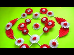 How to make matchstick flower wall hanging. Paper Craft Flowers Wall Hanging Arte Inspire