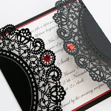 Vintage Style Lasercut Black Red Lace Doily Invitation Vintage Wedding Stationery Scotland Vintage Wedding Stationery Black Red Wedding Vampire Wedding