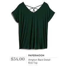 Free shipping orders over $50. Papermoon Ampton Back Detail Knit Top Stitch Fix App Stitch Fix Tops