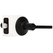 Schlage Latitude Matte Black Privacy Bed Bath Door Lever F40 V Lat 622 The Home Depot Schlage Door Levers Matte Black