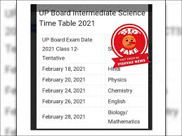 The cbse board usually releases annual board exam date sheets by november or december, but this year, the board exam schedule has not been released as of now. Fact Check Up Education Board Has Not Released Timetable For Class 12 Board Exams Viral Claim Is Fake Vishvas News