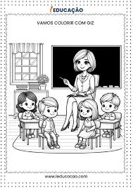 desenho para colorir volta as aulas