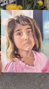 New portrait of the loveliest child! Client photo. Hand drawn (too quickly  as I had to move things around when it was highly inconvenient) and painted  in oil. Thank you OB for your commissions! , ...