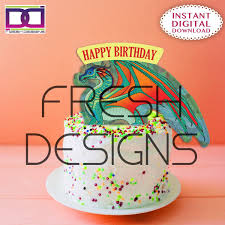 Birthday Cake On Fire Image Digital File Wings Of Fire Birthday Cake Topper Glory Etsy Birthday Cake Toppers Fire Cake Fire Cupcakes