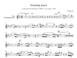 Amazing grace melody for flute. Amazing Grace Flute Intermediate Sheet Music Guitar Chords Backing Track Payhip