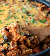 One Pan Lazy Chicken Enchiladas Recipe Recipe Enchilada Recipes Mexican Food Recipes Recipes