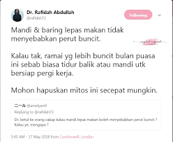 Nak cari size baju pun susah!!! Perut Buncit Kalau Mandi Baring Lepas Makan Mitos Atau Fakta Sayidahnapisahdotcom