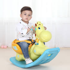 Rocking Horse Yellow Duck Swing Plush Rocking Animal Chair Sound Baby Children Horse Toys Toys Games