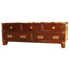 Diy coffee table from antique steamer trunk i like the clean, source: Campaign Coffee Table With Drawers Ethical Mahogany Akd Furniture