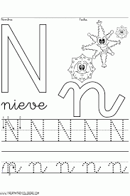 La letra de la semana ñ. Abecedario Para Pintar Letra N 2