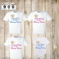 Birthday T Shirt Design For Family Disney Princess Iron On Transfers Gold Crown Princess Party Etsy Iron On Transfer Family Birthday Shirts Princess Birthday