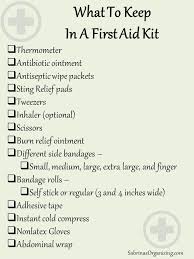 How To Make A Diy First Aid Kit For The Home Sabrinas Organizing Diy First Aid Kit First Aid Kit Checklist First Aid Tips