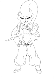 Coloriage dragon ball z sur notre site. Dragonball Z Majin Boo Absorbe A Gotenks Lineart By Triigun On Deviantart