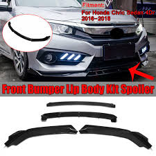 Check spelling or type a new query. Buy Gloss Black Front Bumper Lip Spoiler Body Kit For Honda Civic Sedan 4dr 2016 18 At Affordable Prices Free Shipping Real Reviews With Photos Joom
