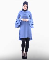 Kollari Cift Kat Volanli Tunik Bb2224in Moda Giyim Tunik