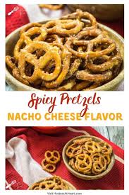 Spicy Pretzels Are Crunchy Buttery Salty And Spicy They Re The Perfect Make Ahead Finger Food Snack And Impossible To In 2020 Spicy Pretzels Cheese Flavor Recipes