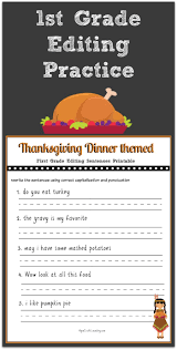 Thanksgiving 1st Grade Editing Printable Teaching Thanksgiving Thanksgiving Writing Thanksgiving Worksheets