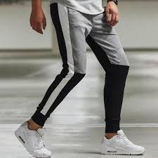 Download Casual Solid Paneled Color Block Foot Binding Pants Brimlily Mens Pants Fashion Mens Outfit Inspiration Skinny Pants Men