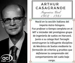 Arthur Casagrande y sus aportes a Mecánica de suelos.