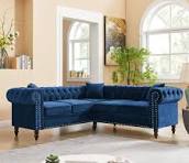 Amazon.com: CKLMMC Sofá clásico Chesterfield en forma de L ...