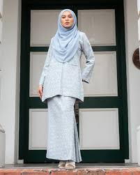 Maybe you would like to learn more about one of these? Baju Kurung Kedah Lace Amaya Silver Grey Muslimahclothing Com