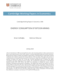 This actually worked up until a couple of years. Pdf Energy Consumption Of Bitcoin Mining