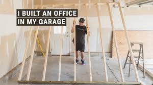 You may be surprised at how much light you can create by putting a floor. I Built An Office In My Garage And Still Have Room To Park Our Van Youtube