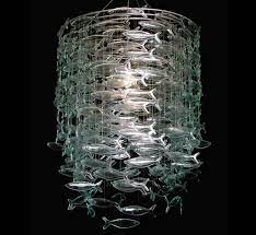 Glass Shoal By Scabetti Glass Chandelier Glass Fish Lights