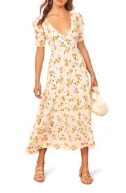 Reformation Dresses Nordstrom Long Dresses Casual Maxi Midi Short Sleeve Dress Nordstrom Dresses