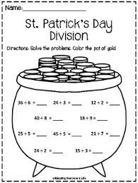 Happy St Patrick S Day This Is A Free Division Worksheet For You To Download Print And Use With Your Students Click Math Division 5th Grade Math Free Math