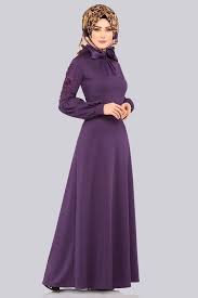modaselvim elbise kolu gupurlu elbise 5483mp186 mor islamic dress fashion dresses