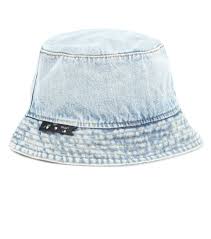 Logo Denim Bucket Hat In Pale Blue Sponsored Bucket Denim Logo Denim Bucket Hat Bucket Hat Overalls Street Styles
