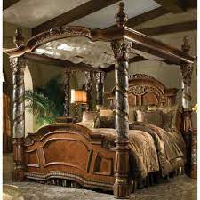 Bed is constructed of hardwood solids and engineered wood in a sleek, black finish. 50 Cool Ideas For Canopy Beds Made Of Wood In The Bedroom Interior Design Ideas Avso Org
