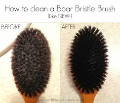 How To Clean A Boar Bristle Brush Like New Natural Bristle Hair Brush Water Only Hair Washing Boar Bristle Brush