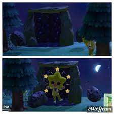 Saw Someone Using This Concept As A Cave Entrance But I Set It Up To Be An Interstellar Portal Nofeeac Cave Animals New Animal Crossing Animal Crossing